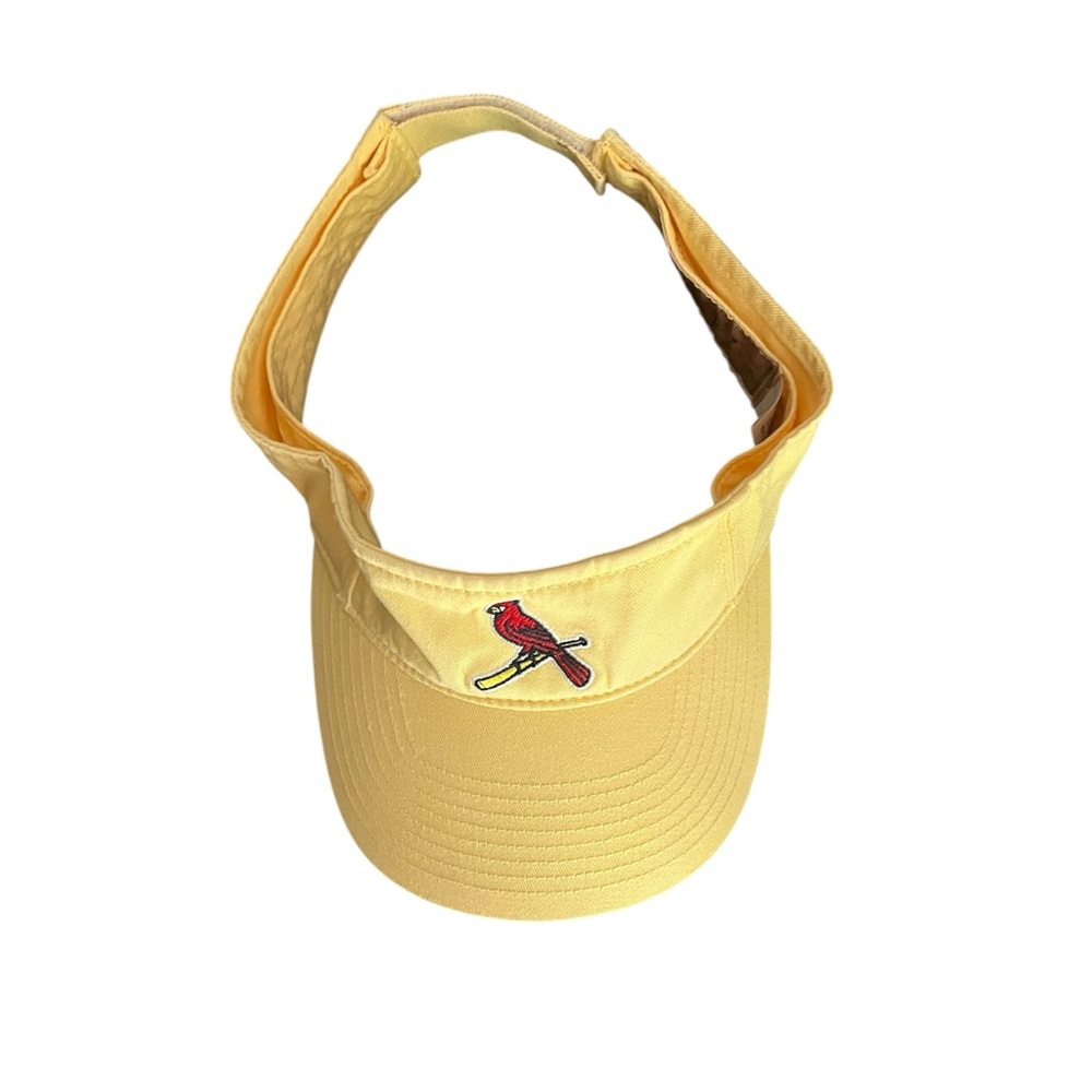 Vintage St Louis STL Cardinals MLB Visor Cap Yellow Adjustable Embroidery